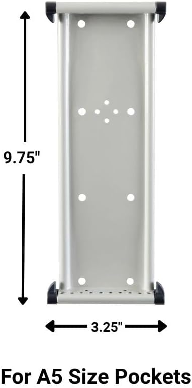Tarifold Reference System Mounting Plate, Holds 10 Pockets, A5 Size | Mounting plate supports 10 pivoting pockets, fits A5-size documents, for wall or desktop reference systems