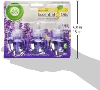 Air Wick Plug in Scented Oil Refill, 3ct, Lavender & Chamomile, Air Freshener, Essential Oils