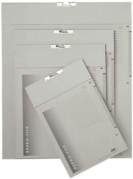 Jalema Repro-File Storage Folders, 10 Inches x 16 Inches, Gray, 50 Pack | 50 heavy-duty Tenax cardboard files, 10 inches x 16 inches, two pockets with dust flap