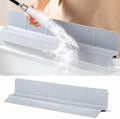 Silicone kitchen sink splash guard -Extra Large self draining bathroom/island splash guard（23 * 3.5 * 3.9 inch ）,7 suction cups for anti slip and strong stability, durable and easy to clean (gray)