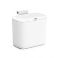 MUEE Hanging Trash Can with Lid for Kitchen, Garbage Can 1.8 Gal/6.8L | Food Waste Bin for Counter Top or Under Sink, Mountable Garbage Can for Cupboard/Bathroom/Bedroom/Office/RV, Matte White