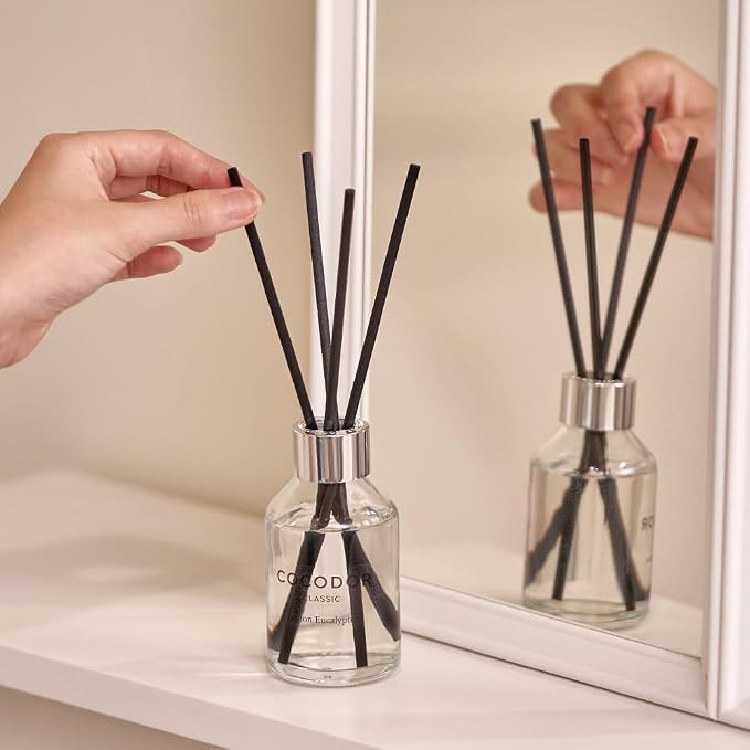 COCODOR Classic Reed Diffuser/Black Cherry/3.4oz(100ml)/1 Pack/Home Fragrance Scent Essential Oil Stick Diffuser for Bedroom Bathroom Home Décor