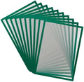 Tarifold Magnetic PRO Display Frames, A3 Size, Green, 10 Pack | 10 magnetic anti-glare PVC frames, A3-size, green border, portrait or landscape, quick document changes