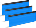 FOSHIO 6 Inch Rubber Squeegee for Kitchens, Glass, Shower and Car Windows, Film Installation Vinyl Scraper Tint Squeegee, Windshield Glass Cleaning Tool, Pack of 3 (Blue)