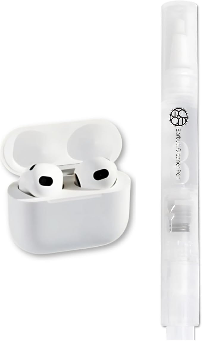 JEGO Earbud Cleaner Pen – The Only One with Liquid Cleaning Solution - with Brush Tip - Ideal for Earbuds & in-Ear Headphones - Compact & Portable Earbud Cleaning Kit - 2.8 ml Solution