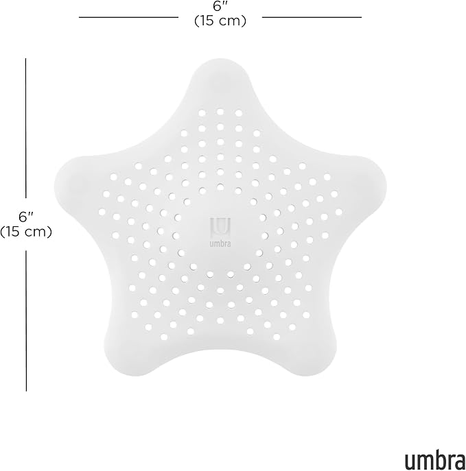 Umbra Starfish Drain Cover/Hair Catcher, White