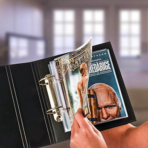 Tarifold DVD Storage Bundle, 100 Binder Sleeves and 4 Binders, 2-Ring Holes | Holds DVD, cover art and booklet, secure flap, 25 sleeves per binder, 120-micron polypropylene, saves up to 70% storage space