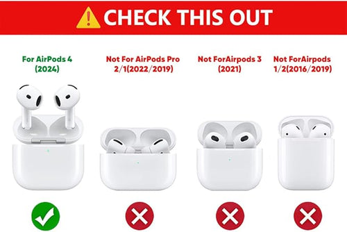 (3Pack+Cleaner Pen) XMBYGY Case for AirPods 4 Wireless Earbuds with 3 in 1 Cleaning Pen kit, Silicone Cute Cartoon Charging Case Shockproof Protective Cover and Carabiner for AirPods 4th Generation