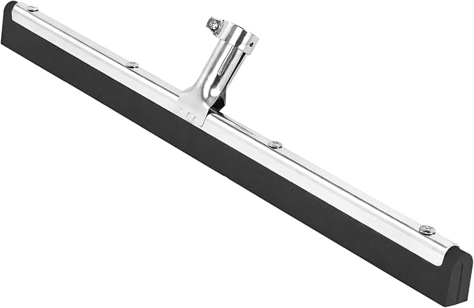 Uneven Surface Floor Squeegee 22’’, Double Foam Blade Garage Squeegee, Taper Pole Connection - Handle Sold Separately for Tiles, Concrete and Asphalt