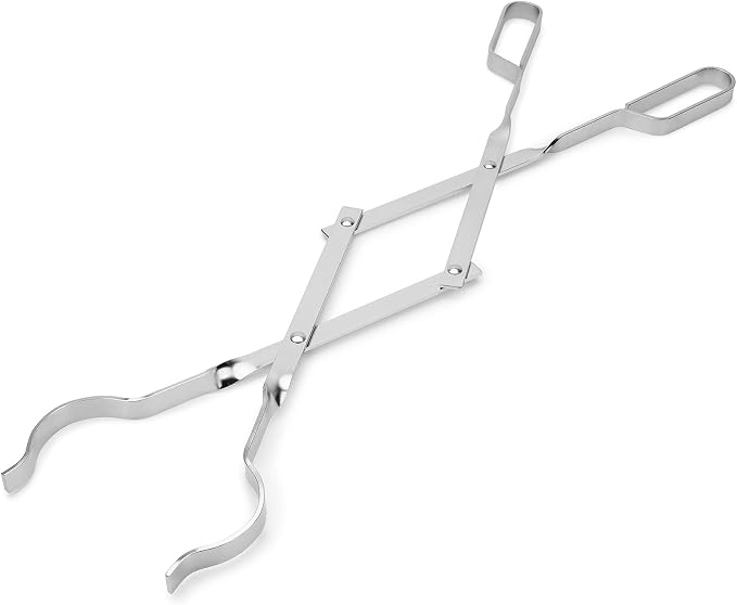 Stanbroil 26" Outdoor Campfire Fireplace Tongs Stainless Steel Log Grabber | Firewood tongs