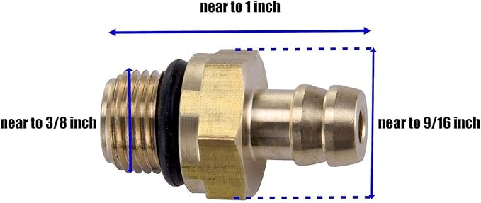 Tool Daily Compatible Chemical Injector Set for Pressure Washer | Soap Injector Replacement for 190593GS 190635GS 203640GS, Solid Brass