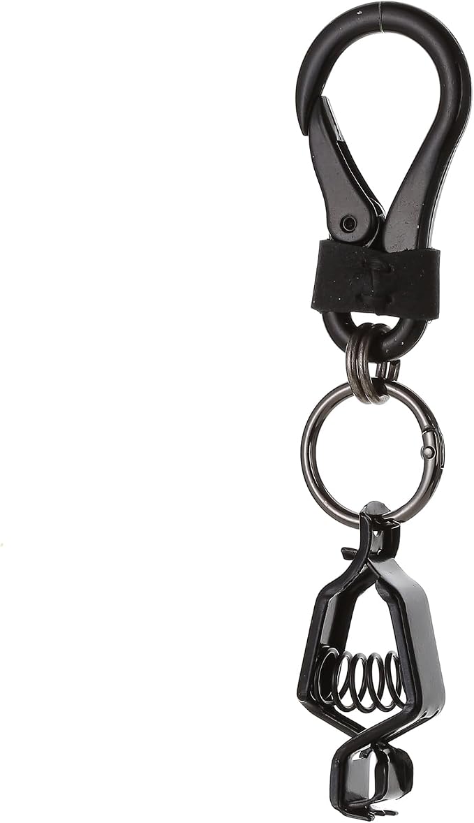 Heavy Duty Glove & Hat Clip with Carabiner, All-Metal Spring Clamp Work Glove Holder for Tool Belt, Harness, Backpack