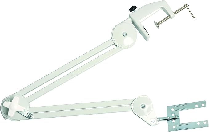 Tarifold Swing Arm Reference Display System, 10 Pockets, Assorted Colors | Adjustable swing arm with table clamp, 360-degree swivel design, 10 double-sided pockets, holds 20 letter-size sheets