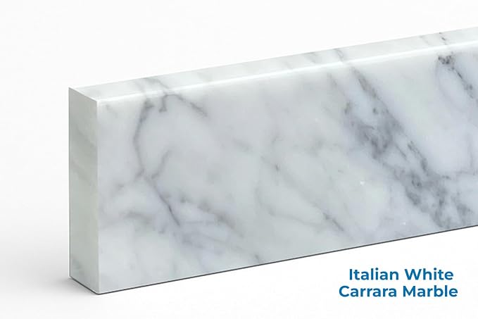 Bathroom Vanity Sink Backsplash/Sidesplash (Carrara Marble, 4" x 72")