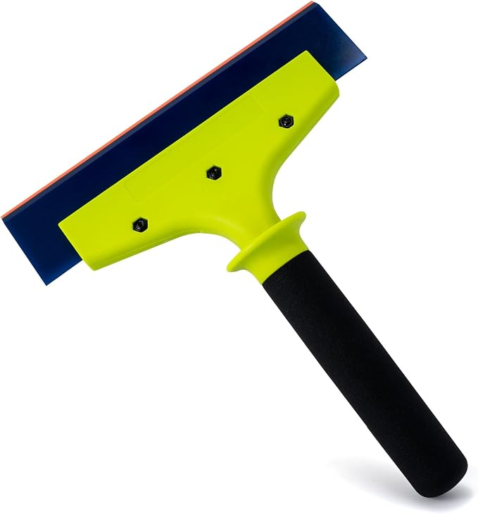 NEWISHTOOL 2 Pack Rubber Squeegee with Nylon Handle Window Tint Tools | Tint Squeegee for Water Removal, Glass Cleaning, PPF Installing and Window Film Application