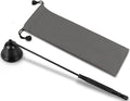 Candle Snuffer Black, Elegant Candle Extinguisher Snuffer Accessory with Long Handle for Putting Out Candle Flame Safely, GOSGOONE Premium Stainless Steel Candle Stopper Wick Snuffer for Candle Lovers