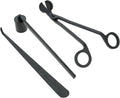 3 in 1 Candle Accessory Set, Candle Wick Trimmer, Candle Wick Snuffer, Candle Wick Dipper Beautiful Box for Candle Lover (Black)