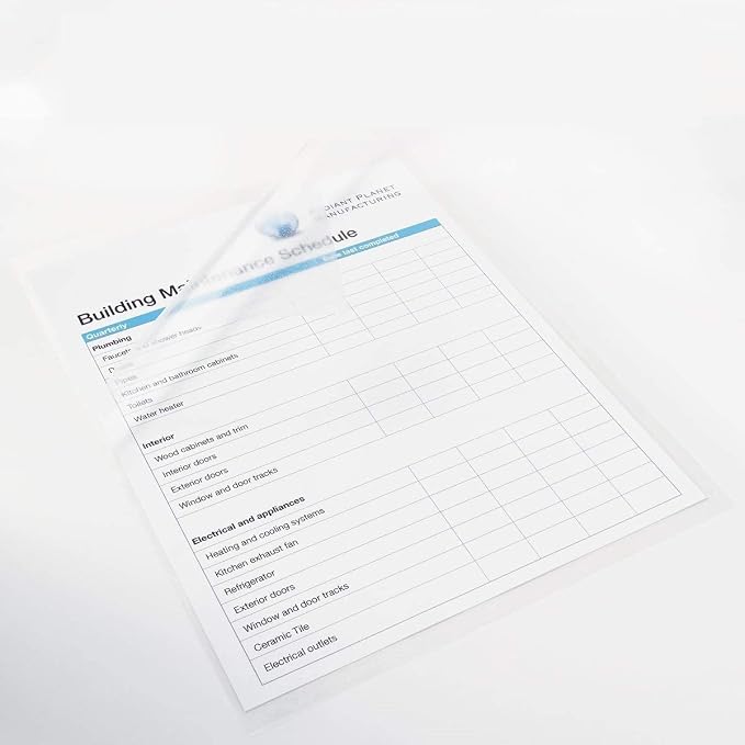 Tarifold Self-Adhesive Laminating Sheets, 9 x 12 inches, 50 Count | 50 self-laminating sheets, 9 x 12 inches, no machine required, clear protective finish, protects documents and photos