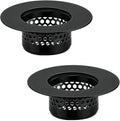 2Pcs Polished Silver Shiny Drain Strainer - Fits 1.25"-1.60" Hole | Stainless Steel Hair Catcher for Bathroom/Bathtub/Laundry/RV Sink