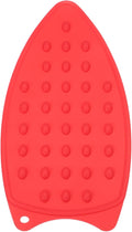 PATIKIL Silicone Iron Rest Pad, Multipurpose Hot Heat Resistant Iron Rest Plate Protective Pad for Ironing Board Hot Resistant Steamer Steam Compact Mat, Red