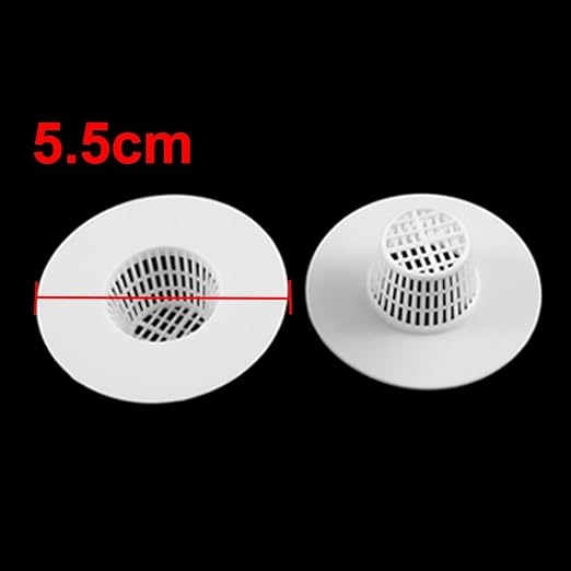 uxcell Bathroom Plastic Drain Hair Stopper Strainers Sink Drainer Screen Net White 4pcs