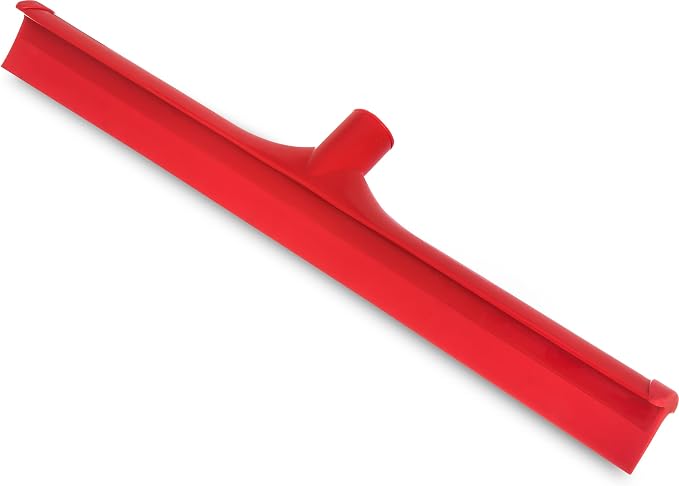 SPARTA 3656705 Plastic Floor Squeegee, Shower Squeegee, Heavy Duty Squeegee With Rubber Blade For Windows, Glass, Shower Doors, Floors, Windshields, 20 Inches, Red, (Pack of 6)