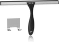 AmazerBath Squeegee for Shower Glass Door, Shower Squeegee for Glass Doors - All-Purpose Squeegee with Hook for Shower Doors, Windows, Mirrors, Tiles and Car Glass, 12 Inches