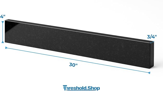 Bathroom Vanity Sink Backsplash/Sidesplash (Absolute Black Granite, 4" x 30")