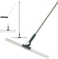 29"-49" Telescopic Pole Floor Squeegee for Concrete Floor | 17.7" Wide floor Squeegee with Detachable Stiff Brush, Large Squeegee Broom for Tile Floor, Garage, Swimming Pool, Bathroom