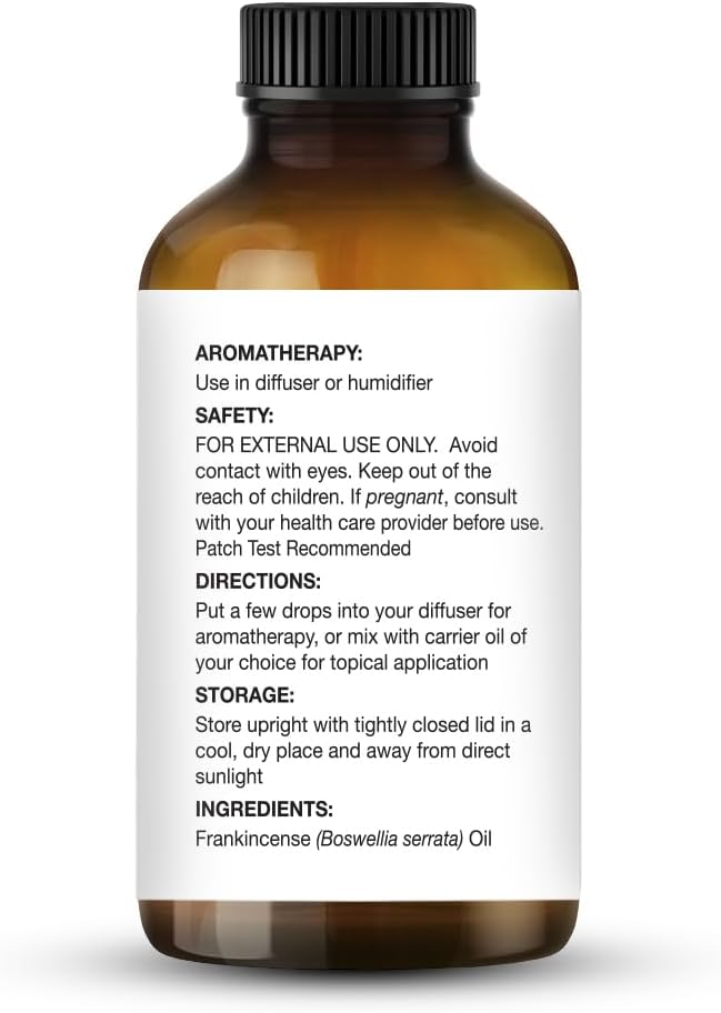 Majestic Pure Frankincense Essential Oil for Diffuser - 4 Fl Oz | 100% Natural Essentials Oils Ideal for Humidifier, Air Freshening, Cleaning Home, Bath, Steam Inhalation and Massage