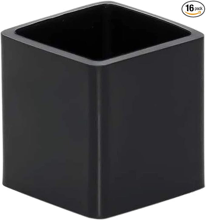Still Awake 16 Pcs Black Square Anti-Slip Rubber Leg Tips Chair Leg Caps Furniture Floor Protectors Chair Table Bar Stool Leg Covers Furniture Leg Cube Feet 0.79 Inch x 0.79 Inch (20 x 20mm)