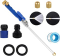 Jet Nozzle High Pressure Hose Nozzle for Garden, 2-in-1 High Pressure Hose Nozzle, Upgraded High Pressure Washer Tools Attachment with 2 Different Nozzles and Hose Quick Connectors (Blue)