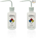 2pcs of Self-Venting Safety Wash Bottles, Vol.500ml 17oz, Sodium Hypochlorite Wash Bottle, LDPE Material, LVM006