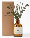 Reed Diffuser Set for Bathroom Air Fresheners, Oil Diffuser Sticks with Flower | Eucalyptus & Mint Scent 4.0 fl oz Home Fragrance with Sticks Defusers | House Bedroom Office Shelf Decor