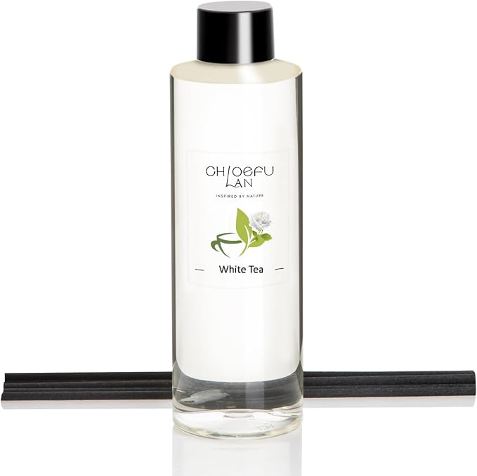 Chloefu Lan Reéd Diffuser Refill, The White Tea Hotel Scent, 6.76 fl oz | Luxury Essential Scented Oil Inspired by Westin for Home & Office, Oils for Ultrasonic Machine, Room Spray, Non-Toxic