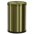 9L/2.4Gal Antique Bronze Bathroom Trash Can, Small Flip Garbage Can with Lid,Brushed,Single-Layer,Trash Bin for Laundry，Hotel，Office， Laundry Room (Bronze)