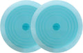 V-TOP Tub Stopper 2 Pack, 6 inches Large Silicone Drain Plug Hair Stopper Flat Suction Cover for Kitchen Bathroom and Laundry (Blue Transparent)