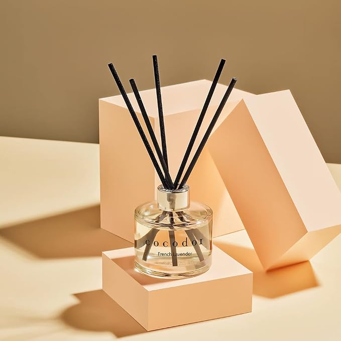 COCODOR Signature Reed Diffuser Set/Garden Lavender / 6.7oz /2 Pack/Home Fragrance Diffuser, Oil Scent Diffuser for Bathroom Shelf Decor