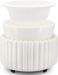 Ceramic Wax Melt Warmer with 1 pc Silicone Dish Candle Warmer for Scented Wax Electric Fragrance Burner for Home, Office, Bedroom - Gift & Décor