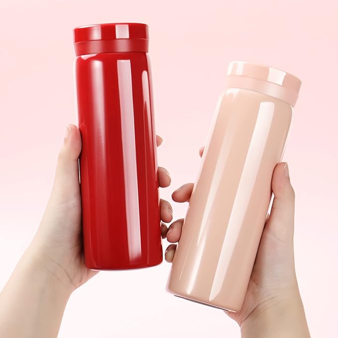 10oz Mini Water Bottle Stainless Steel Thermos Small Flask - Insulated Vacuum, Leak Proof, Keeps Drinks Hot/Cold - Ideal for Coffee, Tea, Water