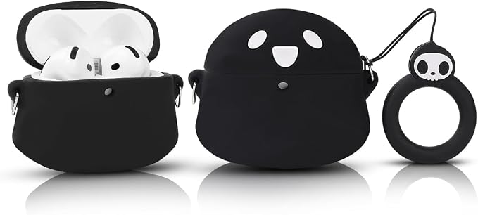 (3Pack+Cleaner Pen) XMBYGY Case for AirPods 4 Wireless Earbuds with 3 in 1 Cleaning Pen kit, Silicone Cute Cartoon Charging Case Shockproof Protective Cover and Carabiner for AirPods 4th Generation