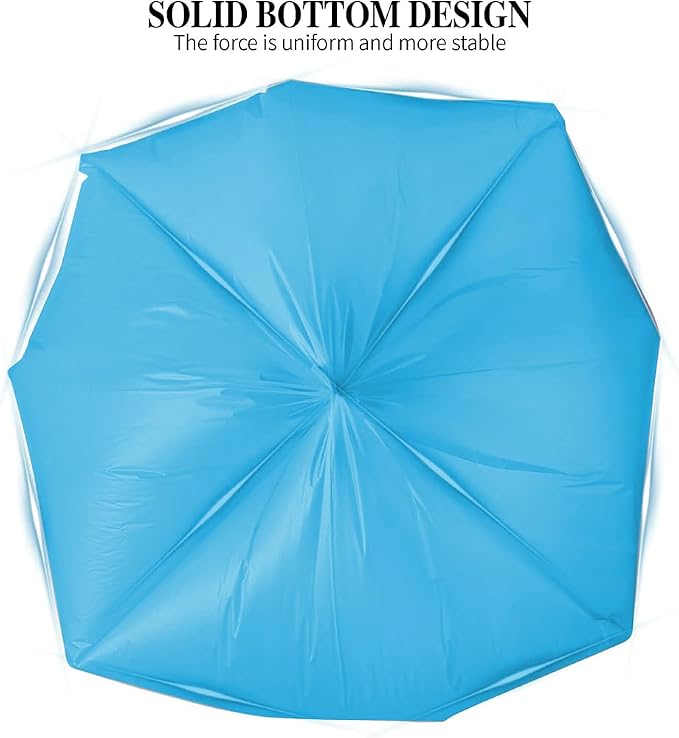 5 Rolls Small Trash Garbage Bags, 4 Gallon 200 Counts (Blue) | Strong Thin Material Disposable Kitchen Garbage Bags, Durable Plastic Trash Bags for Office Home Bedroom Garden Waste Bin