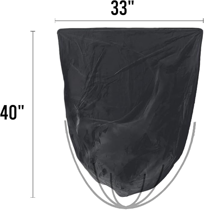 33 Gallon Trash Bags, 50 Count, Black Garbage bags, Multi-purpose Trash Can Bin Liners for Home Commercial, Outdoor, Construction, Industrial, Janitorial, Municipal, Lawn, Leaf