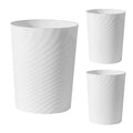 UUJOLY Plastic Small Trash Can Wastebasket, Garbage Container Basket for Bathrooms, Laundry Room, Kitchens, Offices, Kids Rooms, Dorms, 1.8 Gallon, White, 3 Pack | Sturdy-Easy to Clean, Bathroom, Laundry Room, Kitchen, Office, Kids Room, Dorm, Bedroom,...