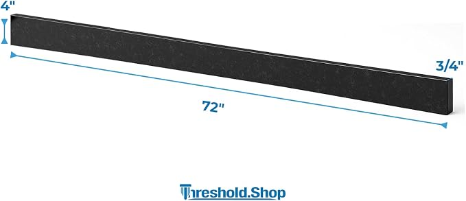 Bathroom Vanity Sink Backsplash/Sidesplash (Absolute Black Granite, 4" x 60")