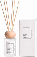 Pure Cotton Reed Diffuser, 3.5 Fl Oz | Clean Cotton Aroma. Long-lasting Fragrance for 12 Weeks, Flameless, Perfect for Bedroom or Office,Kid&Pet Friendly