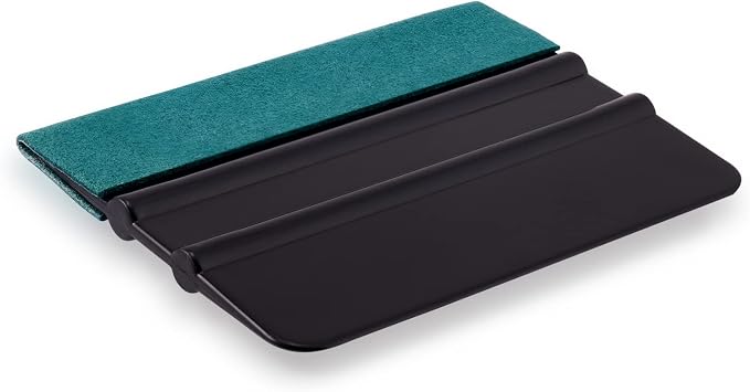FOSHIO Vinyl Wrap Squeegee 4 Inch with Micro Fiber Suede Felt Edge, Scraper for Window Tinting, Sign Making and Sticker Wrap Application Tools, Pack of 8 Black Felt Squeegee for Vinyl