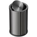 Stainless Steel Trash can,Bathroom Trash can with lid，Small Trash Can with Flipping Lid, 9 L,Garbage cans for Kitchen，Living Room. Metallic Gold (Gun Gery)