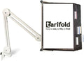 Tarifold Swing Arm Reference Display System, 10 Pockets, Black | Adjustable swing arm with table clamp, 360-degree swivel design, 10 double-sided pockets, holds 20 letter-size sheets