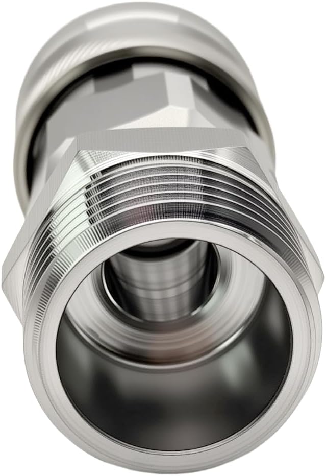 beduan Stainless Steel 3/4 Garden Hose Male Threaded to 3/8 Pressure Washer Adapter Convert Hose to Power Washer Quick Connector Socket Coupler(3/8 QC)